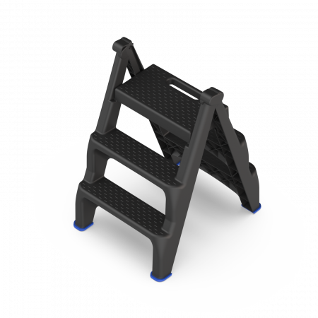 Стремянка пластиковая Steppix (black), PP1730