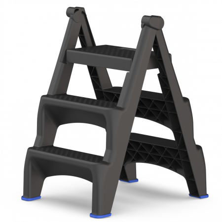 Стремянка пластиковая Steppix (black), PP1730