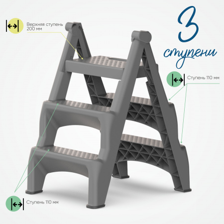 Стремянка пластиковая Steppix, PP1720