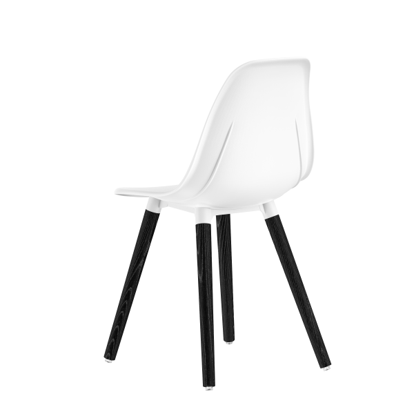 Стул BRAVA LITE NEO B белый (черные ножки плёнка) 1 шт. PP1006W (без уп. без пал.)